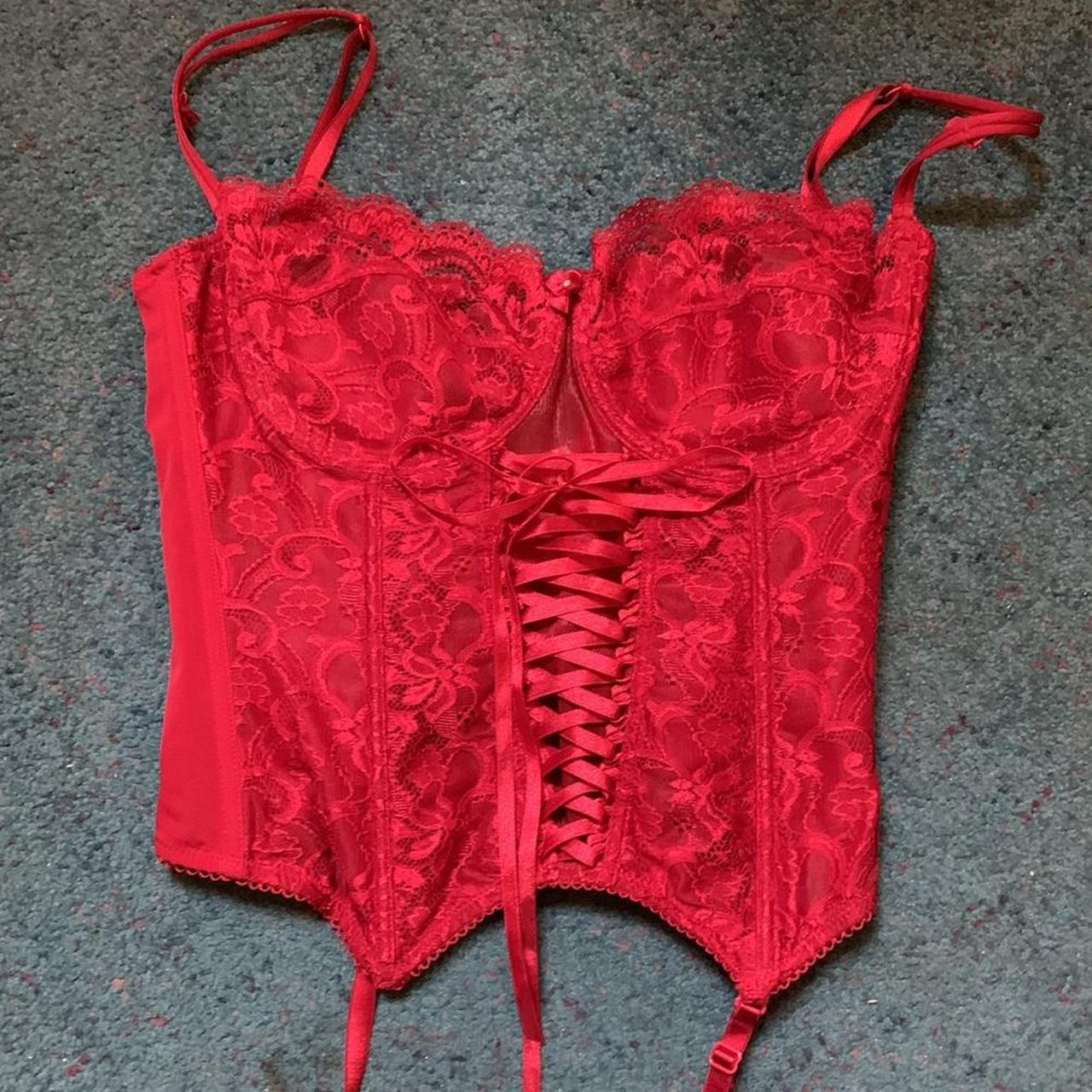 Insane Red Vintage Evie Corset Top In Incredible Depop 9644