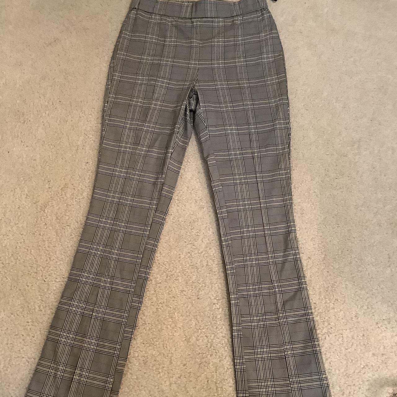 Women's grey plaid dress sales pants