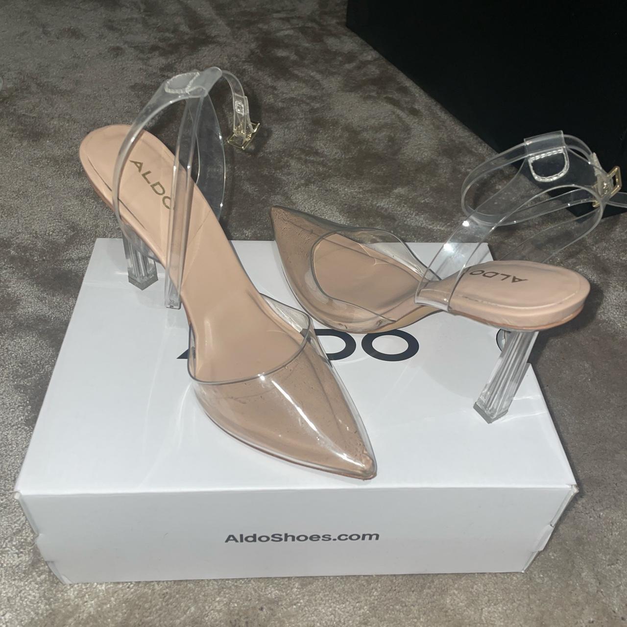 ALDO clear pointed heels Worn once Bought for £80 - Depop