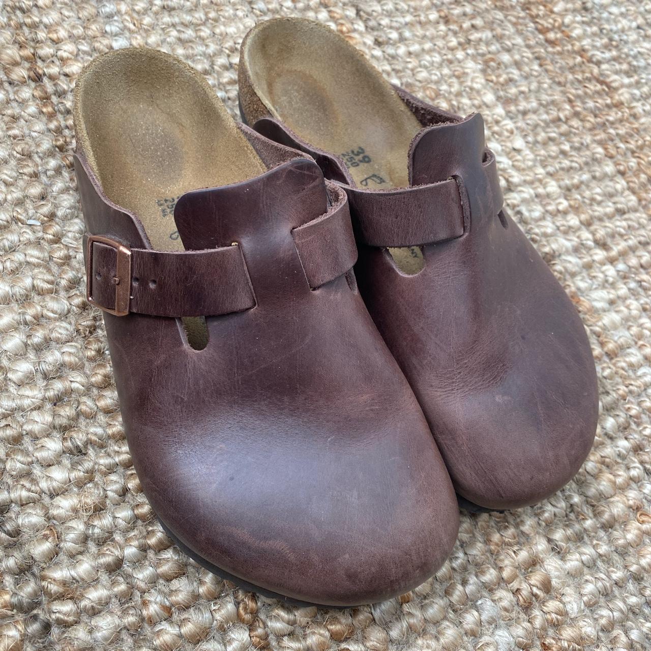 Birkenstock Boston Brown leather size 39 RRP 260 Depop