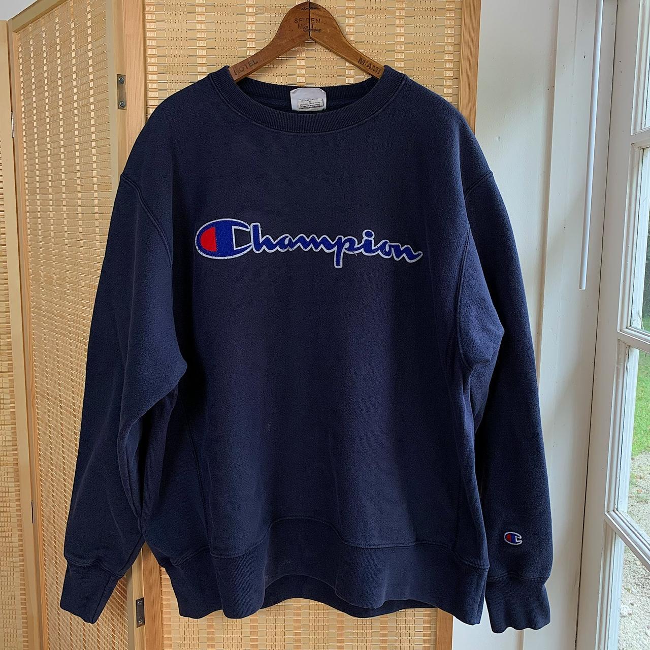 Y2K champion reverse weave crewneck Size mens large... - Depop