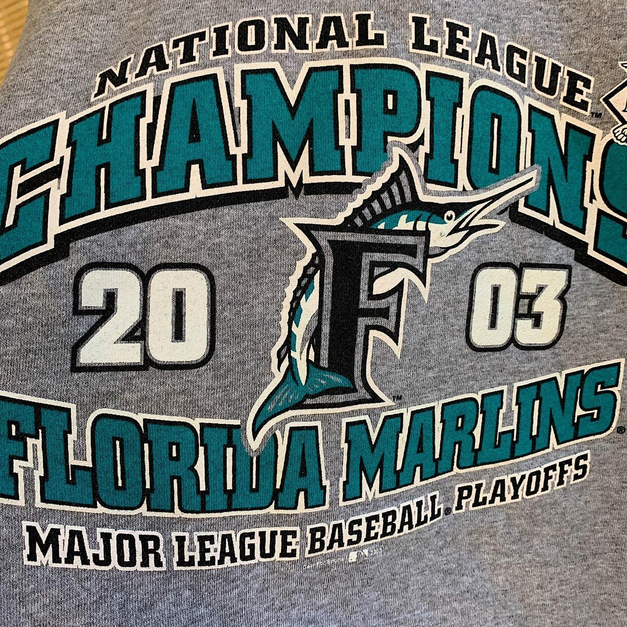 Vintage Florida Marlins crewneck sweatshirt. Now - Depop