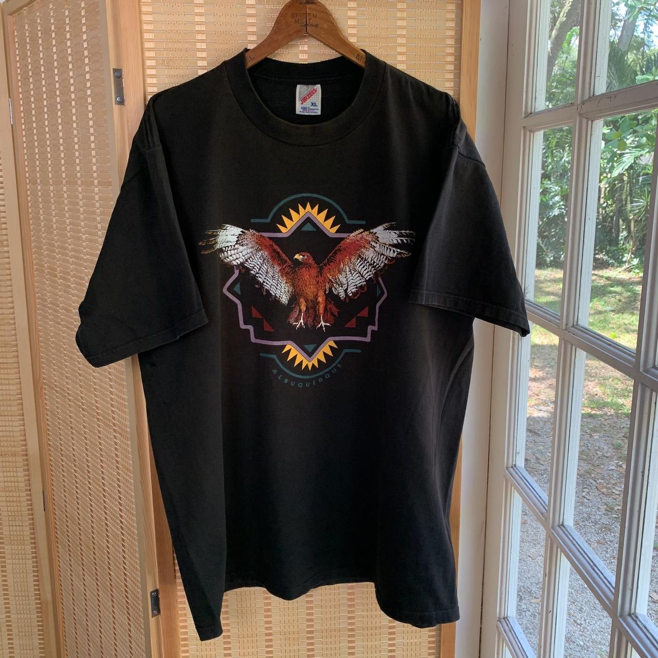 Vintage 90s American native eagle t shirt Size XL... - Depop