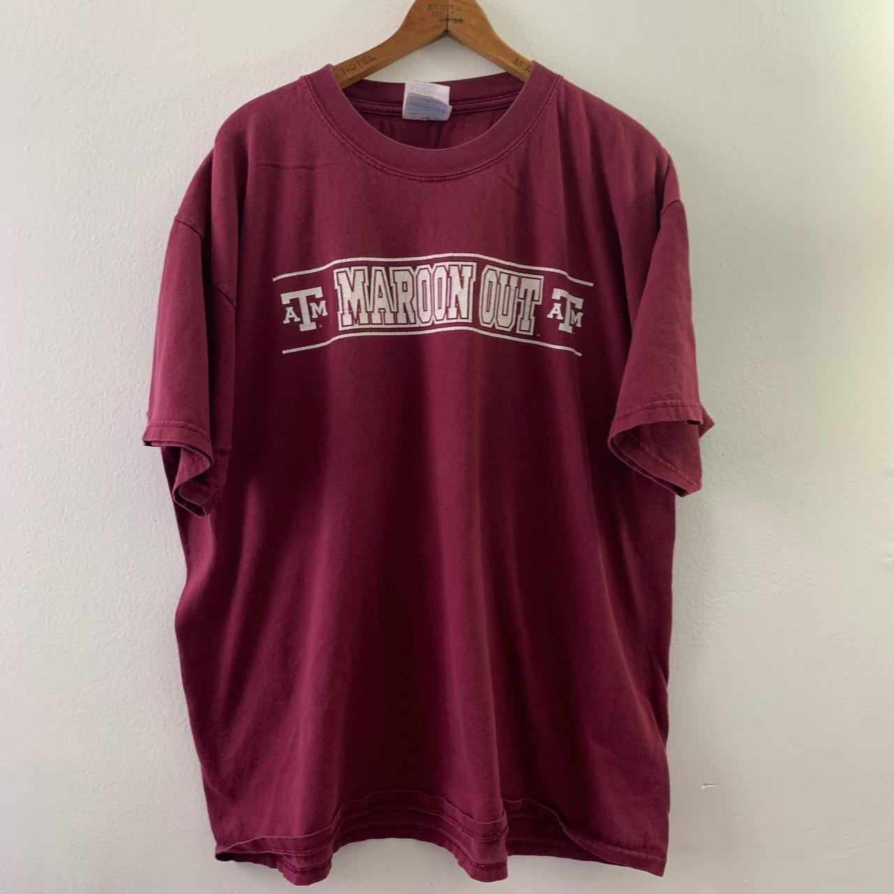 Gildan Mens Burgundy T Shirt Depop