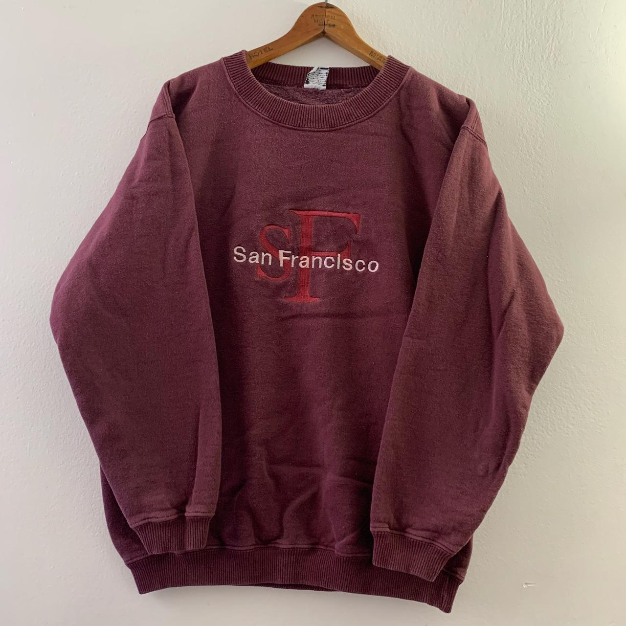 Men's Burgundy Sweatshirt | Depop