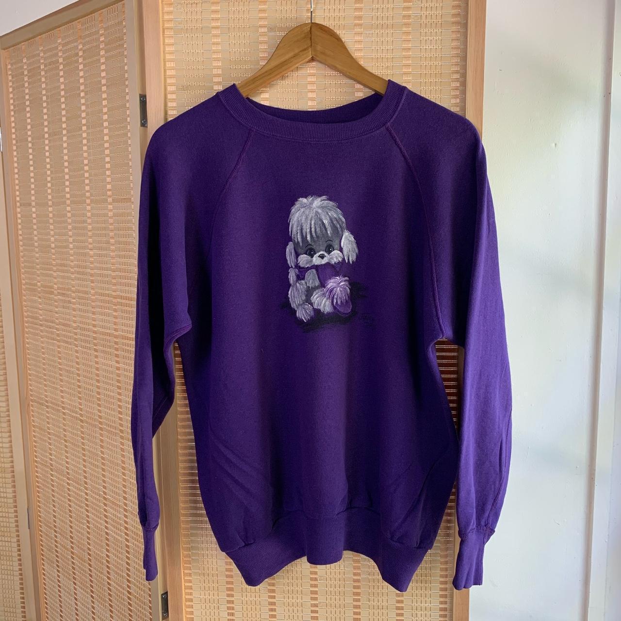 Vintage Men's Sweatshirt - Purple - L