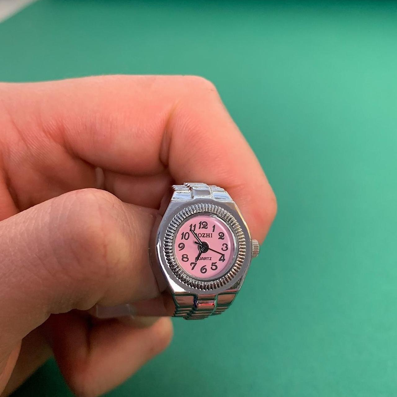 Y2k 2000s vintage style Silver Tone Watch Ring. | Depop