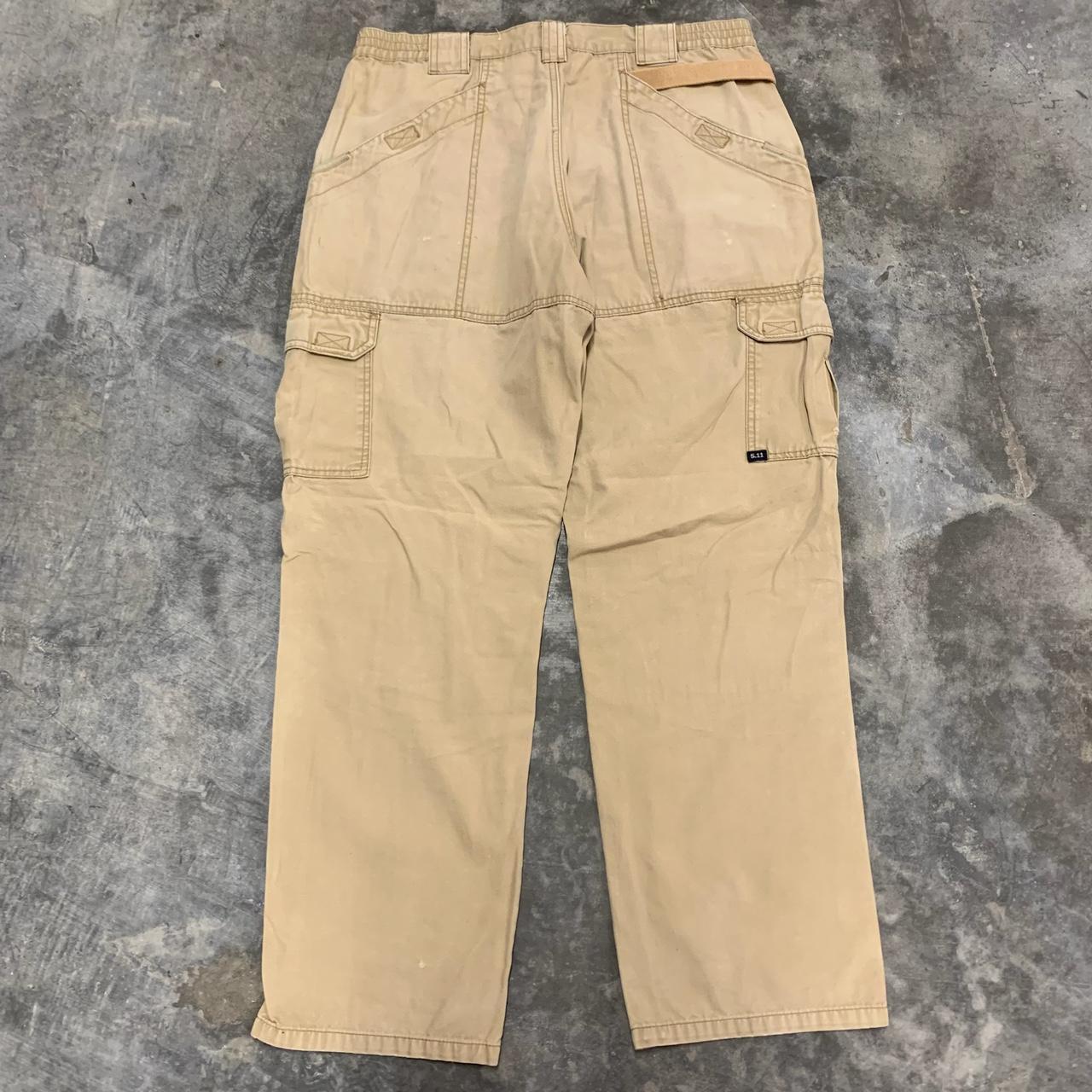 Vintage Tan Khaki y2k 00’s Tactical Cargo Pants... - Depop