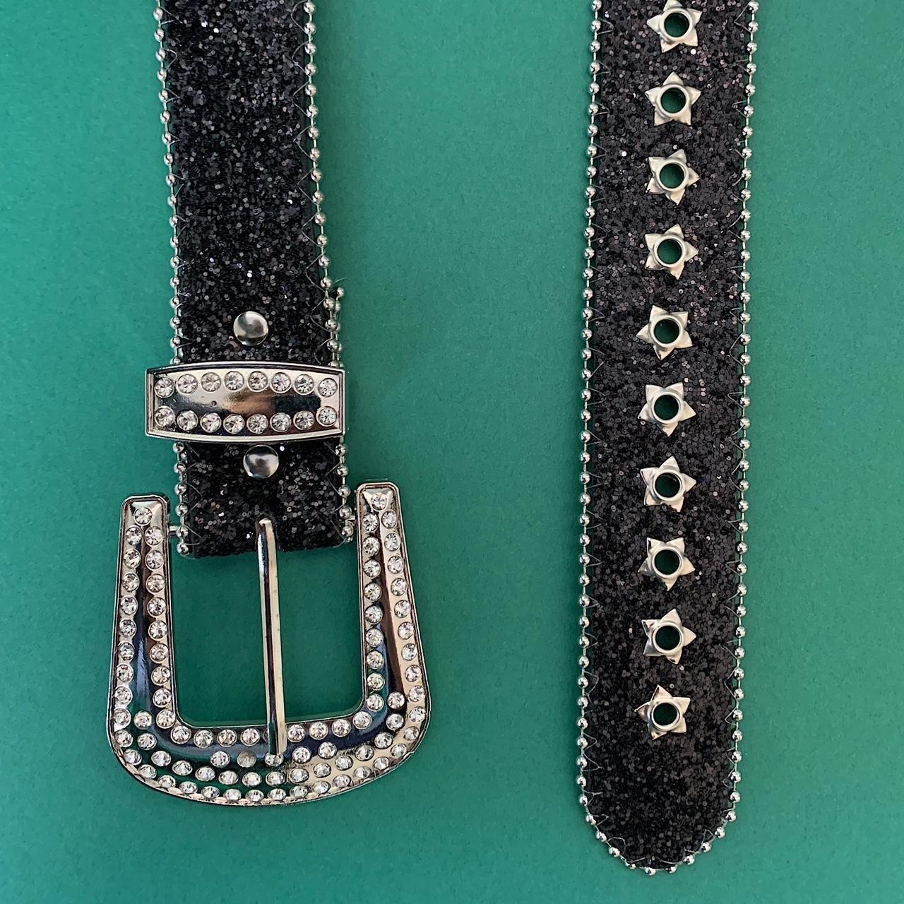 Cyber 2000s Y2k Style Studded Black and Silver | Depop