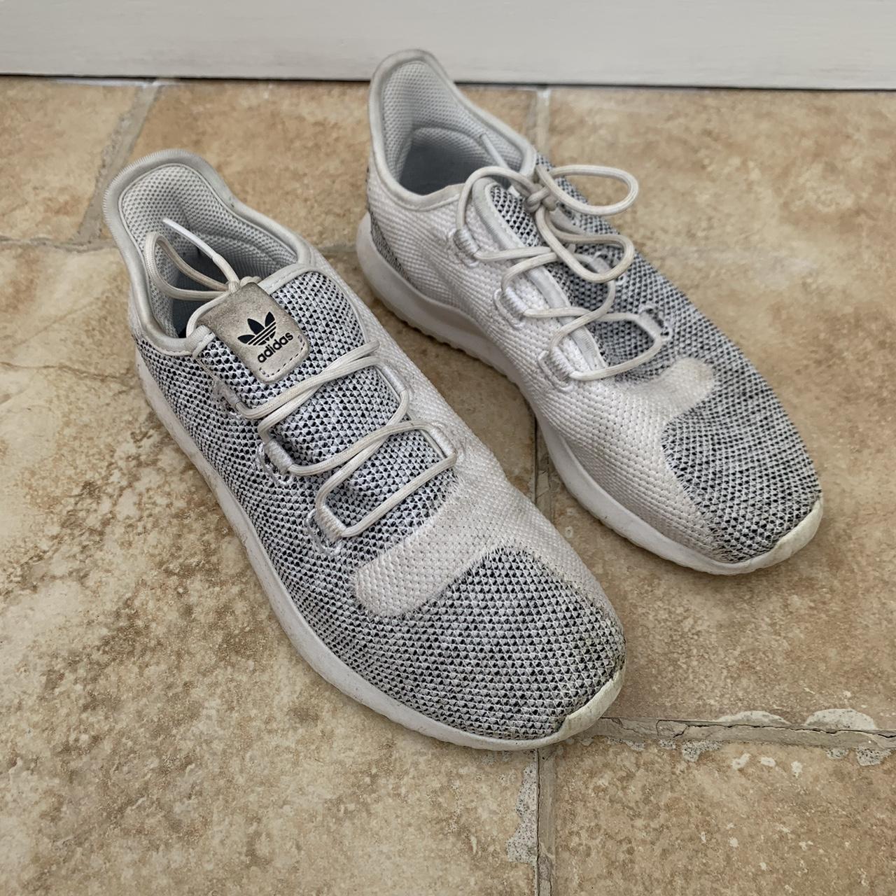 Adidas Ortholite Grey and White Trainers. Size 3. In. Depop