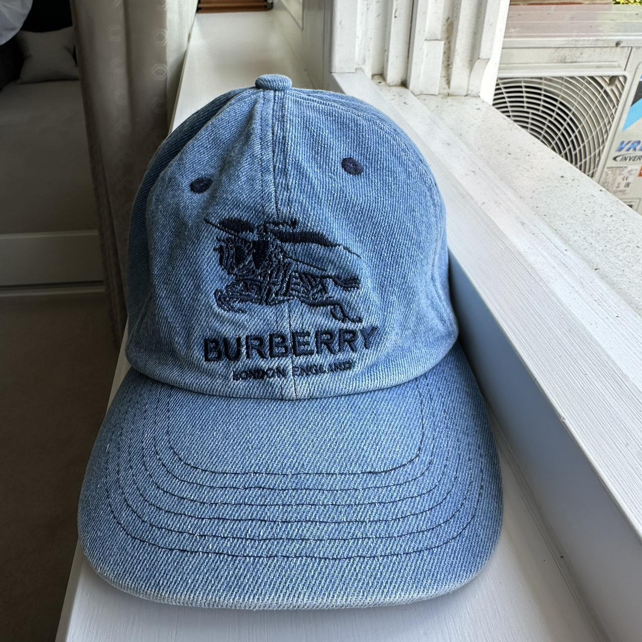 Supreme Burberry Cap Supreme Burberry Denim 6 panel... - Depop