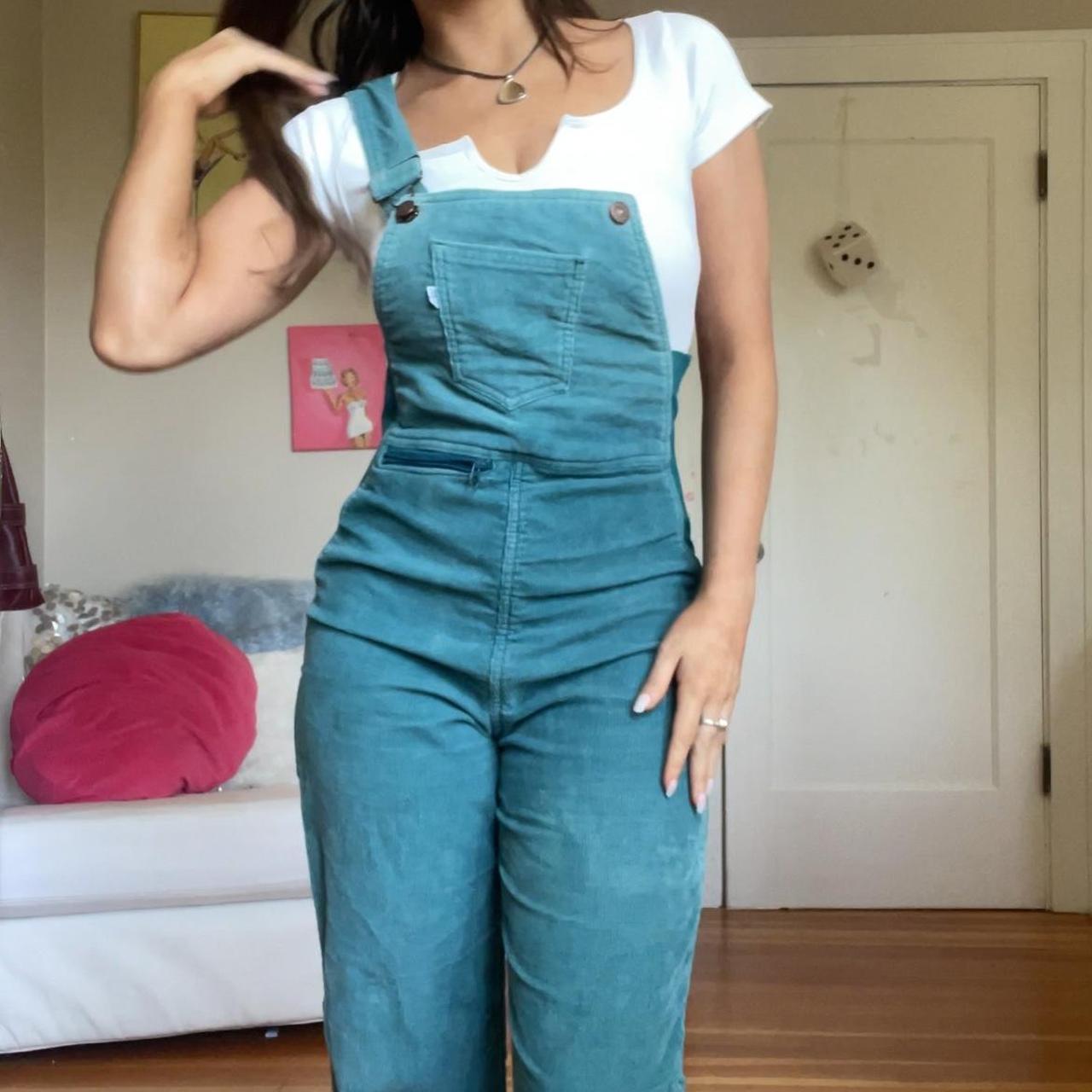 Insane vintage 70s corduroys ski levis overalls... - Depop