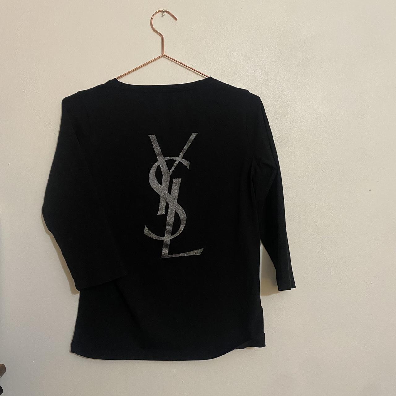 YSL YVES SAINT LAURENT Black & Gold YSL deals Uniform Top S