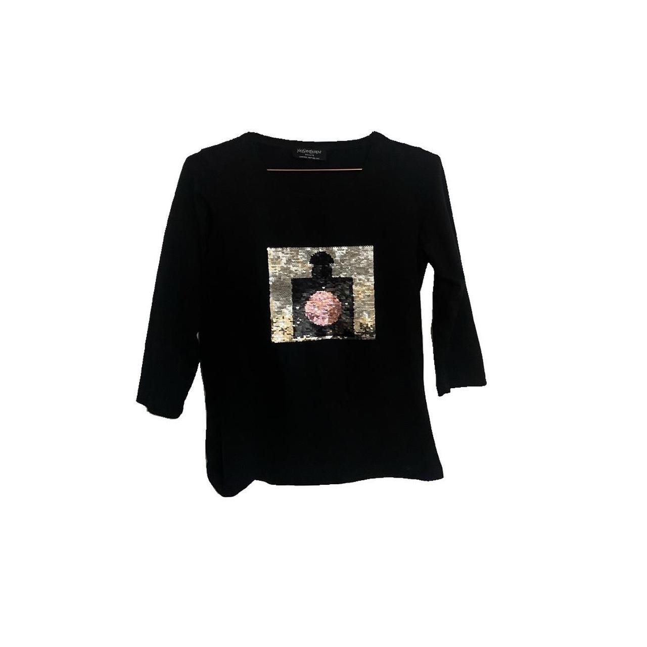 YSL Beaute Uniform Black Opium T Shirt Sequin | Depop