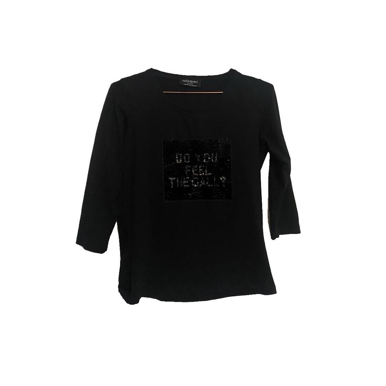 YSL Beaute Uniform Black Opium T Shirt Sequin | Depop