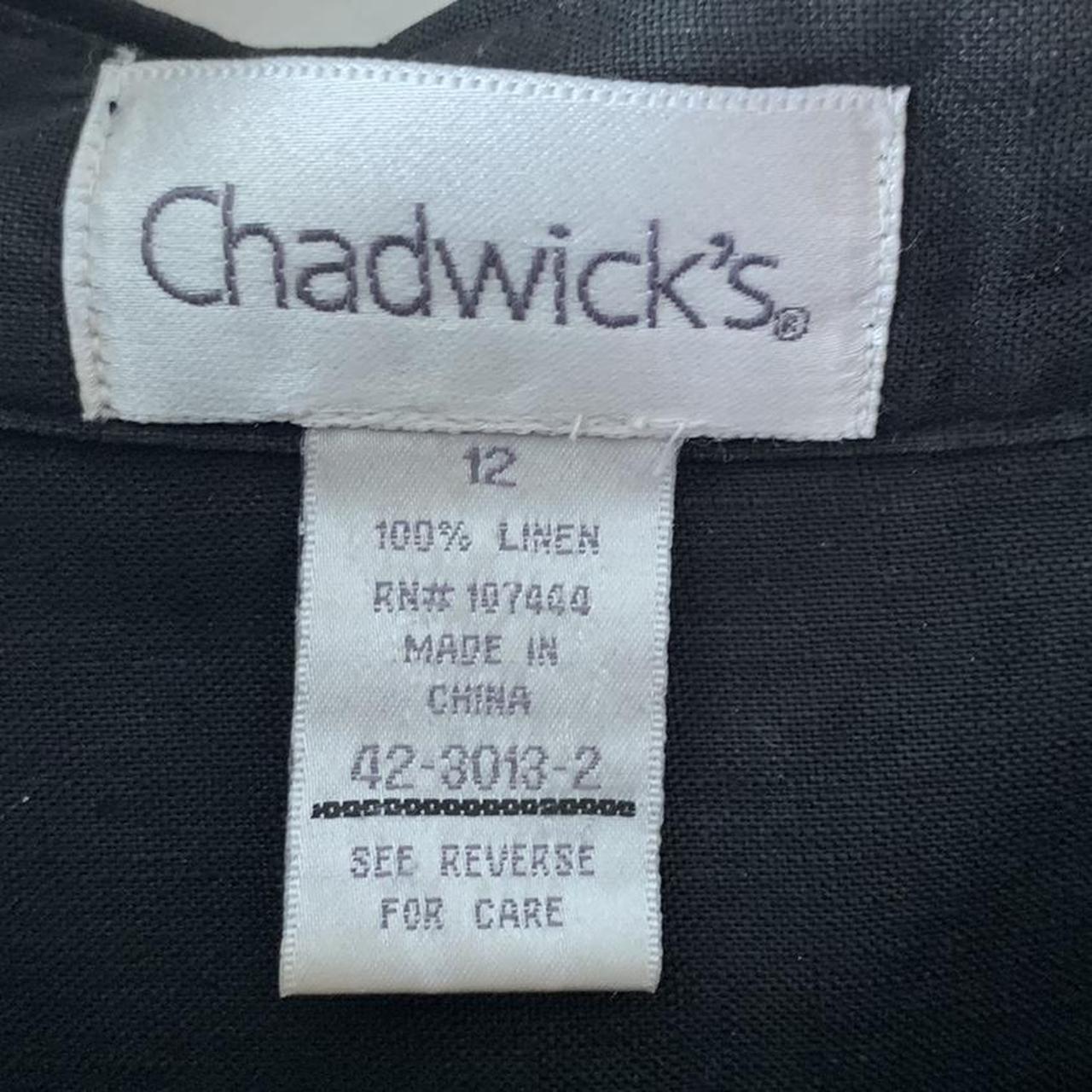 Black Linen Button Up Shirt Label Chadwick’s... Depop