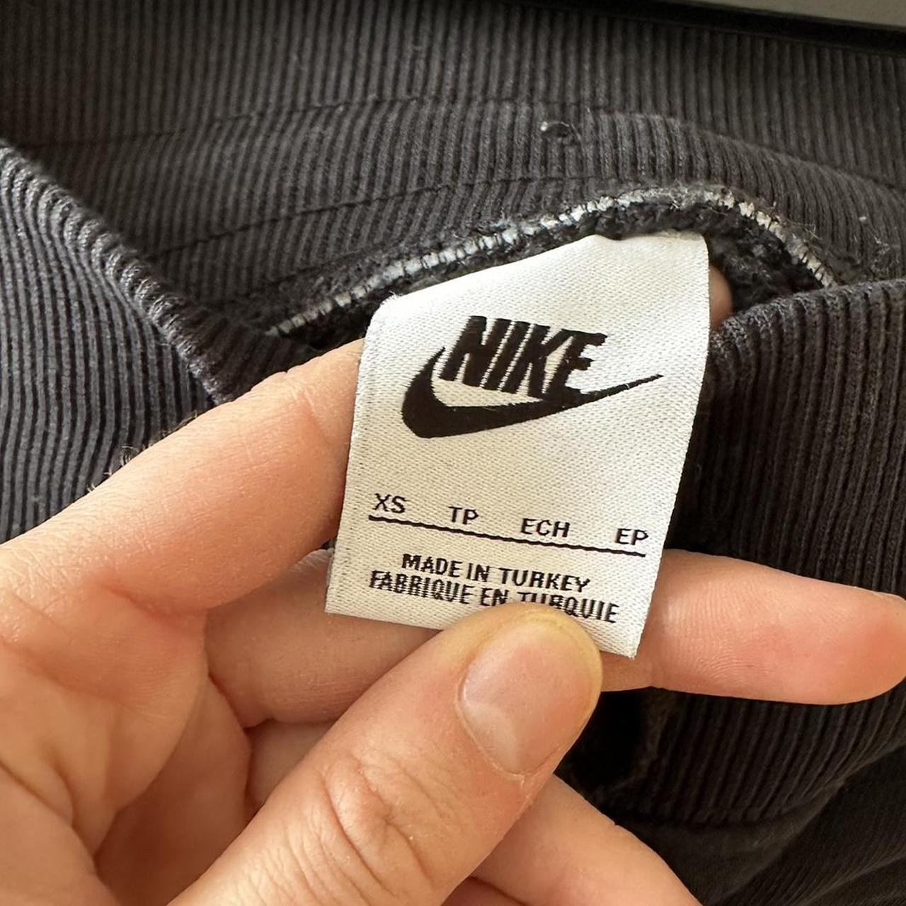 Nike black high waisted sweatpants with logo Size XS... - Depop