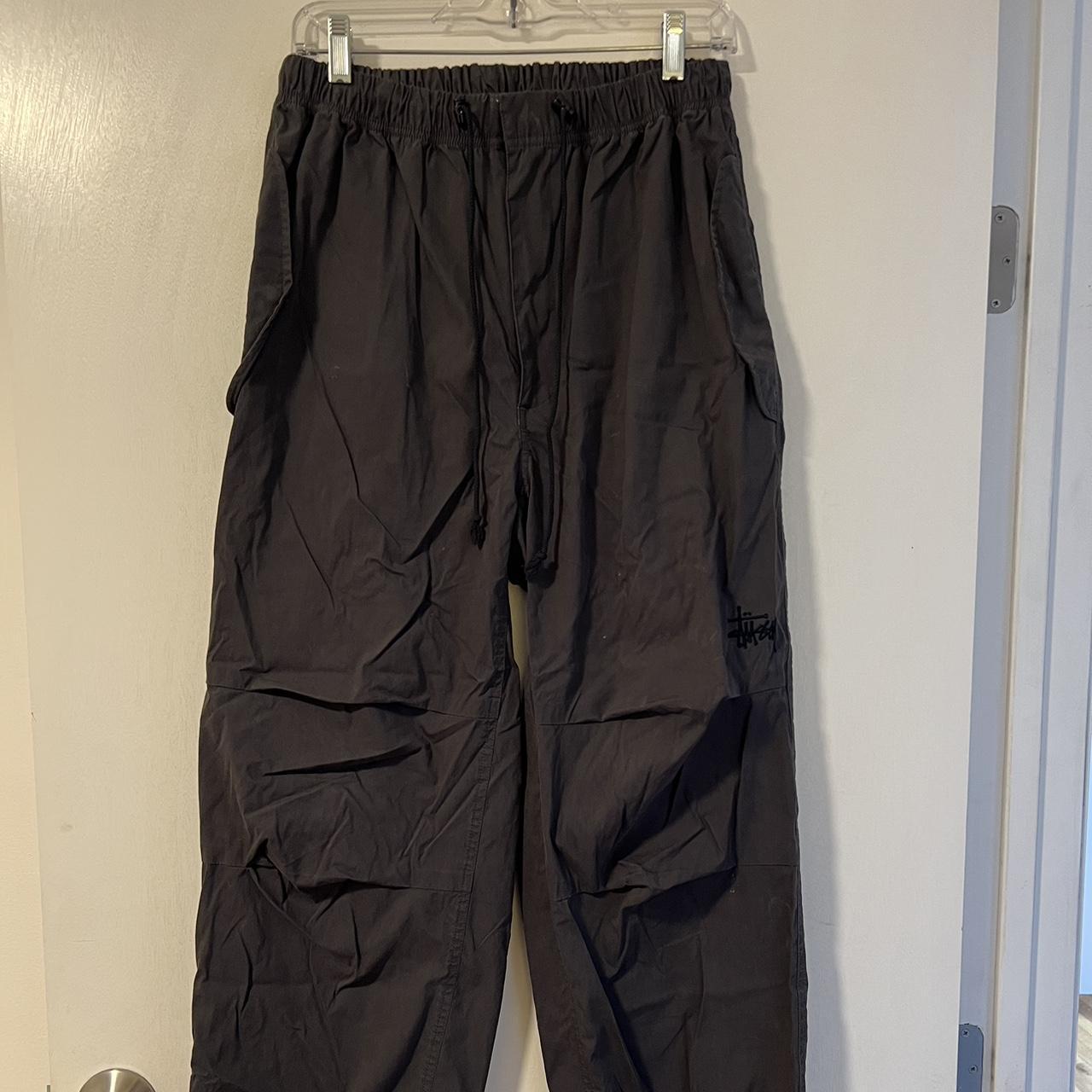 Stussy drawstring baggy fit cargo pants size XS in... - Depop