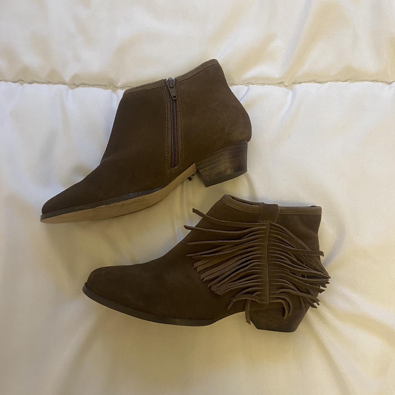 Miss Kurt Geiger brown ankle boots with tassels and... Depop
