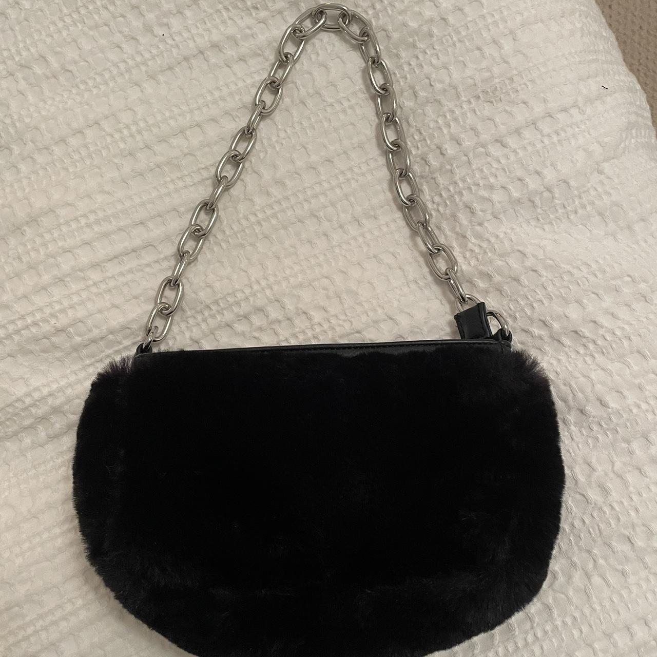 Brandy Melville Women's Black and Silver Bag | Depop