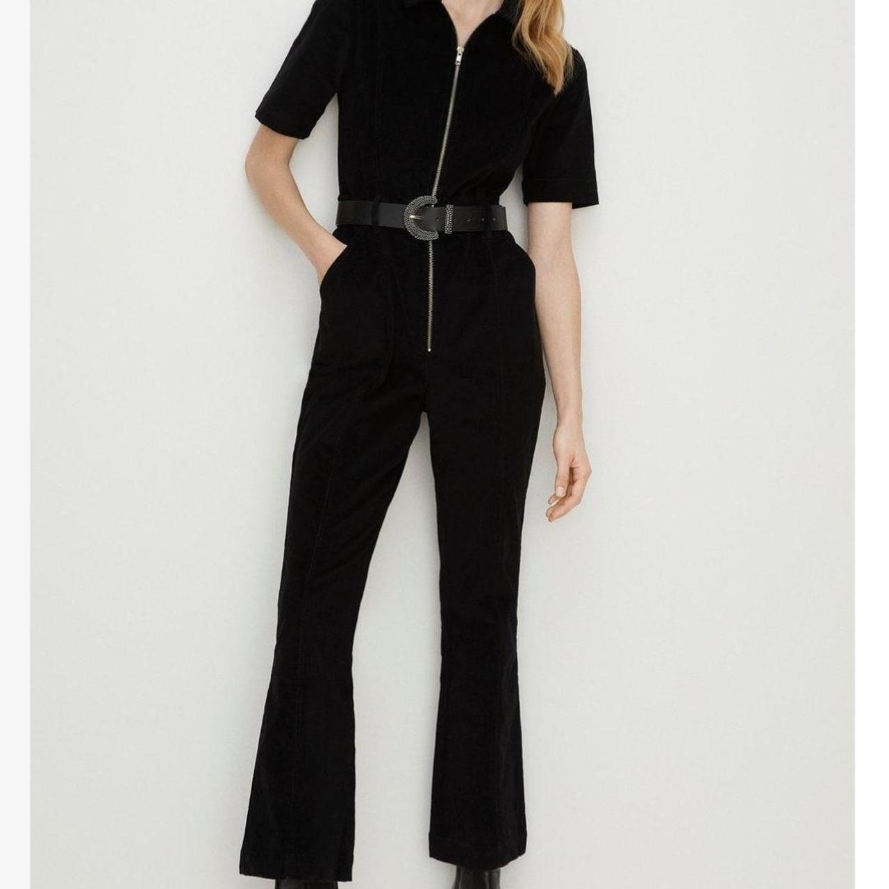 Debenhams x oasis Black wide leg Cord Jumpsuit... Depop
