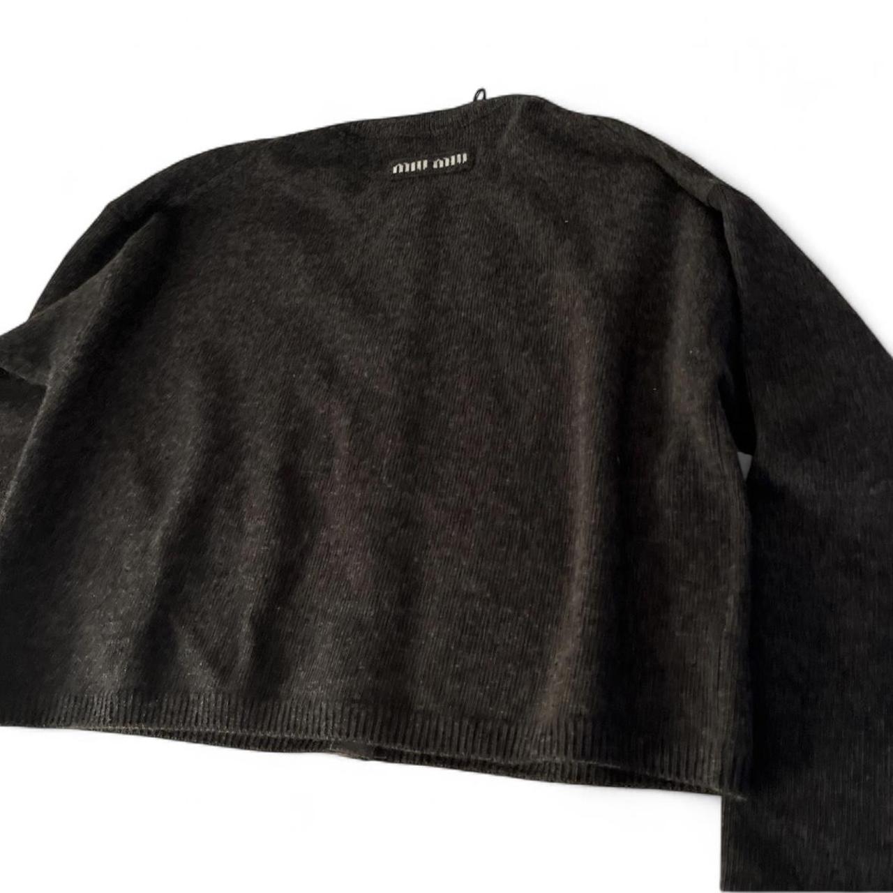 Miu Miu Women's Cardigan - Grey/Brown - M – Miu M… - image 6