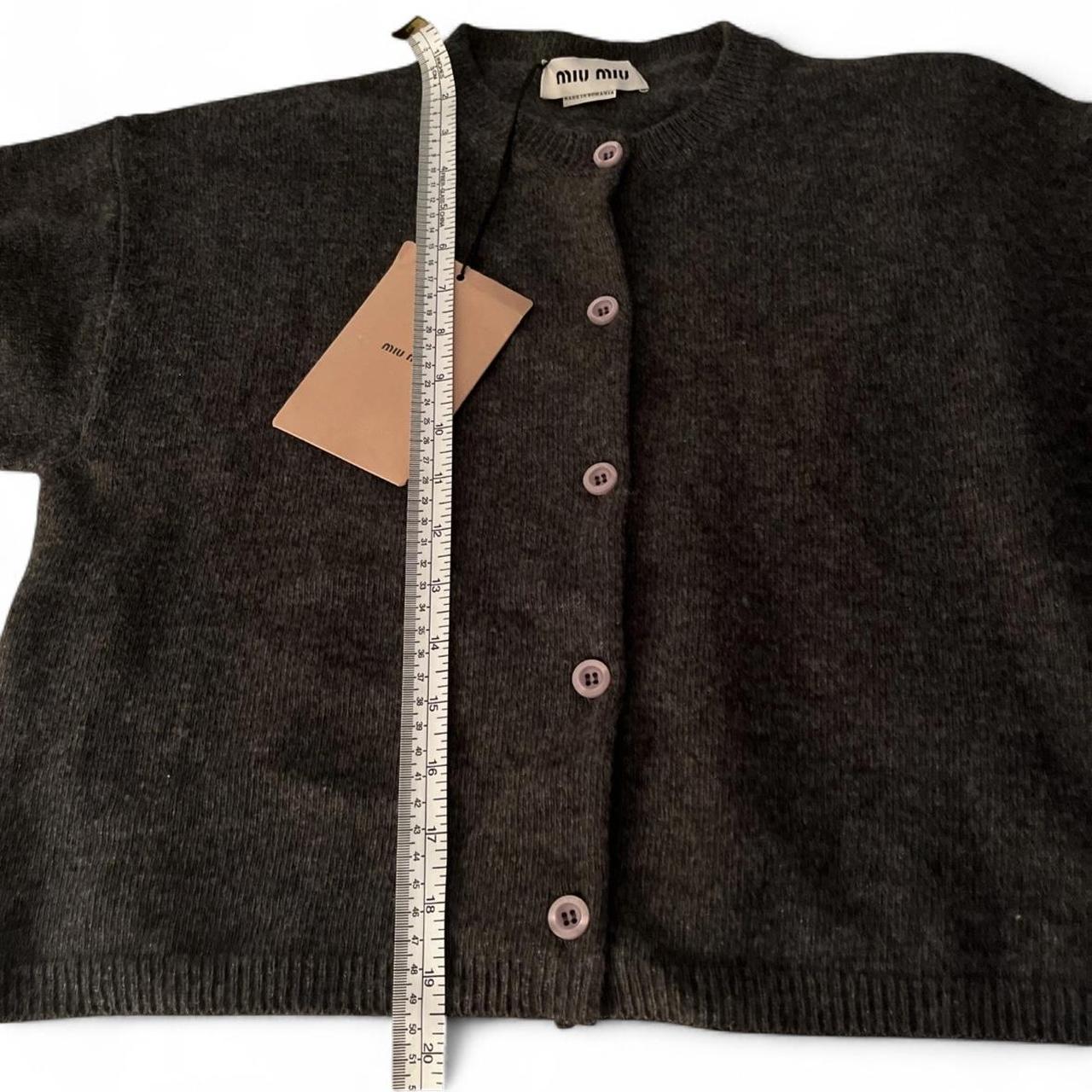 Miu Miu Women's Cardigan - Grey/Brown - M – Miu M… - image 4