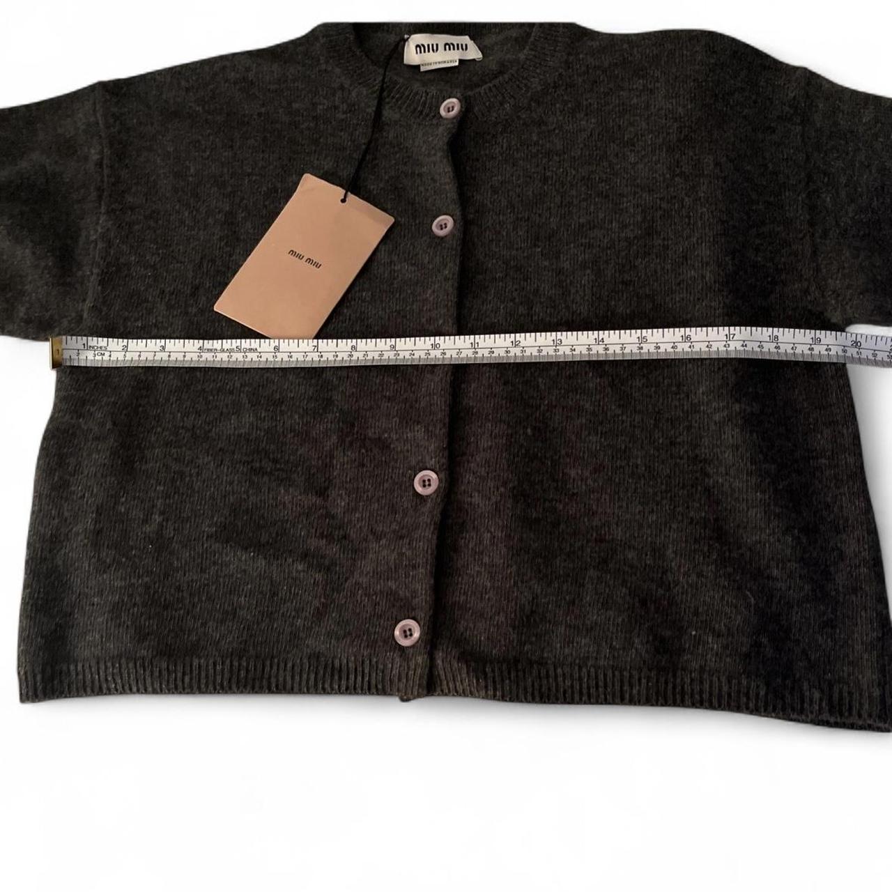 Miu Miu Women's Cardigan - Grey/Brown - M – Miu M… - image 5