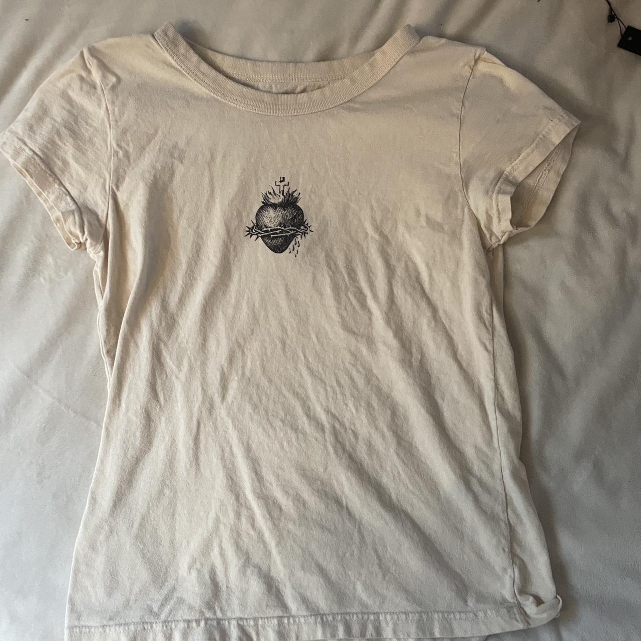 Brandy Melville Women's Tan T-shirt | Depop
