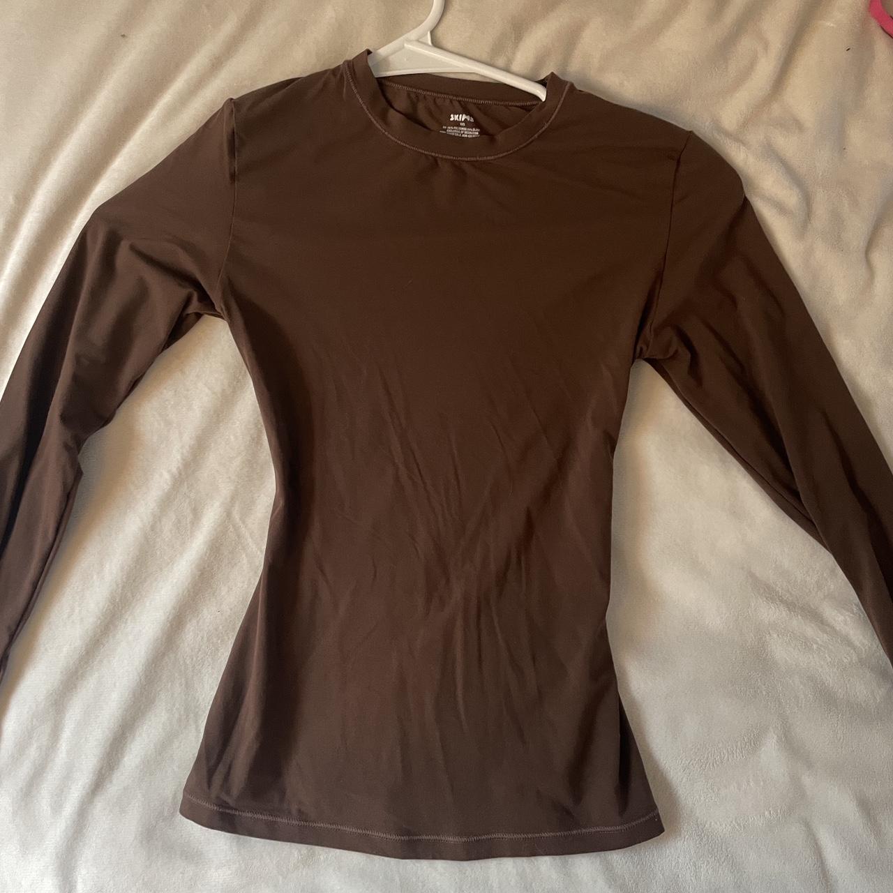 Skims Women's Brown Shirt | Depop