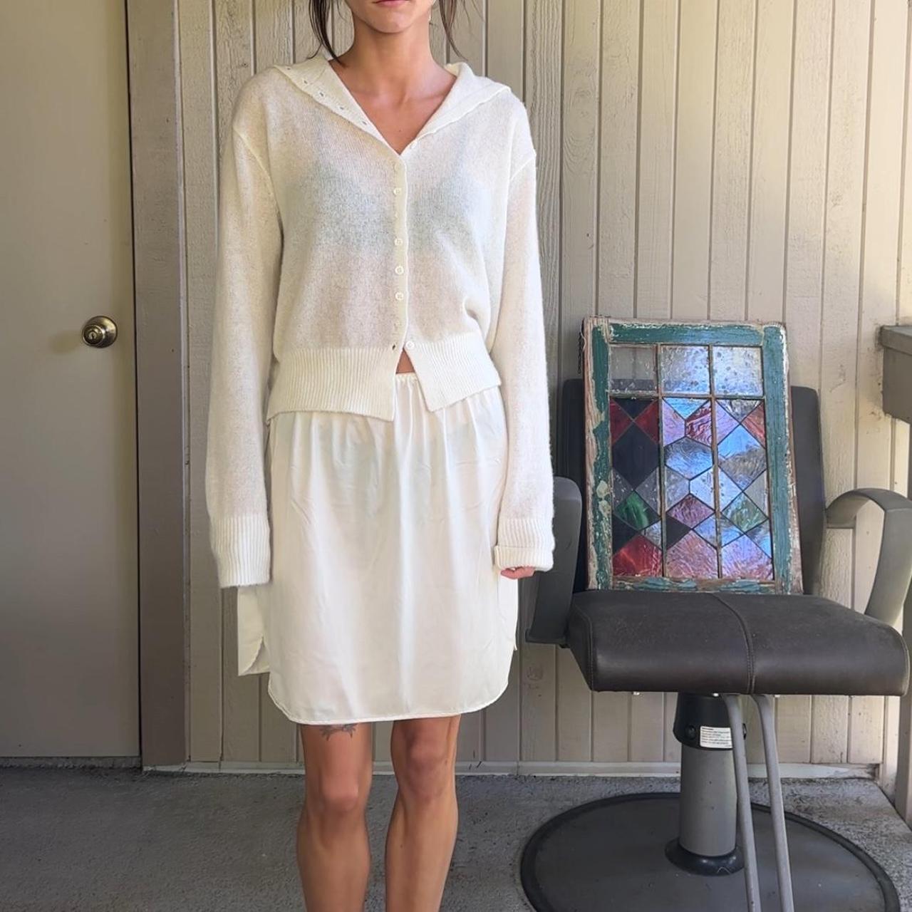 Women's Skirt - White/Cream - S – vintage mini sl… - image 3