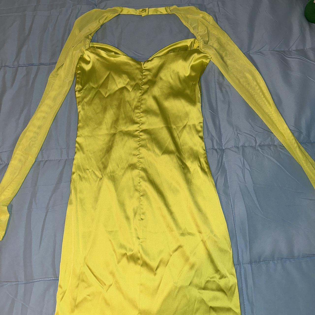 Oh Polly- Lime green mesh dress ( only worn... - Depop