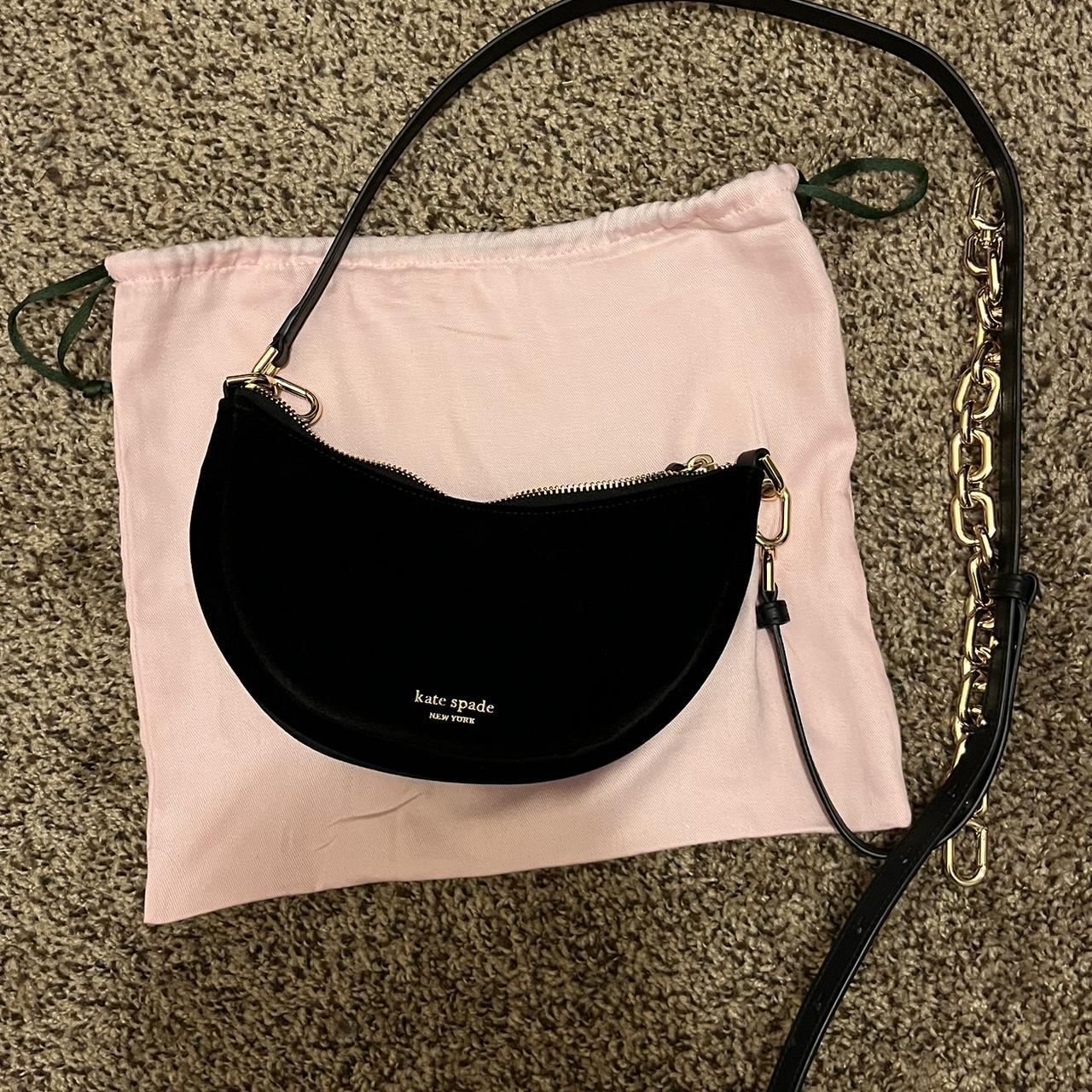 kate spade, Bags, Kate Spade Black Tote Purse With Gold Chain Strap