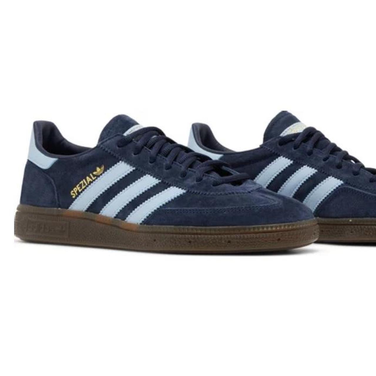 Dark blue and baby blue Sambas. Size 9.5 Mens,... - Depop