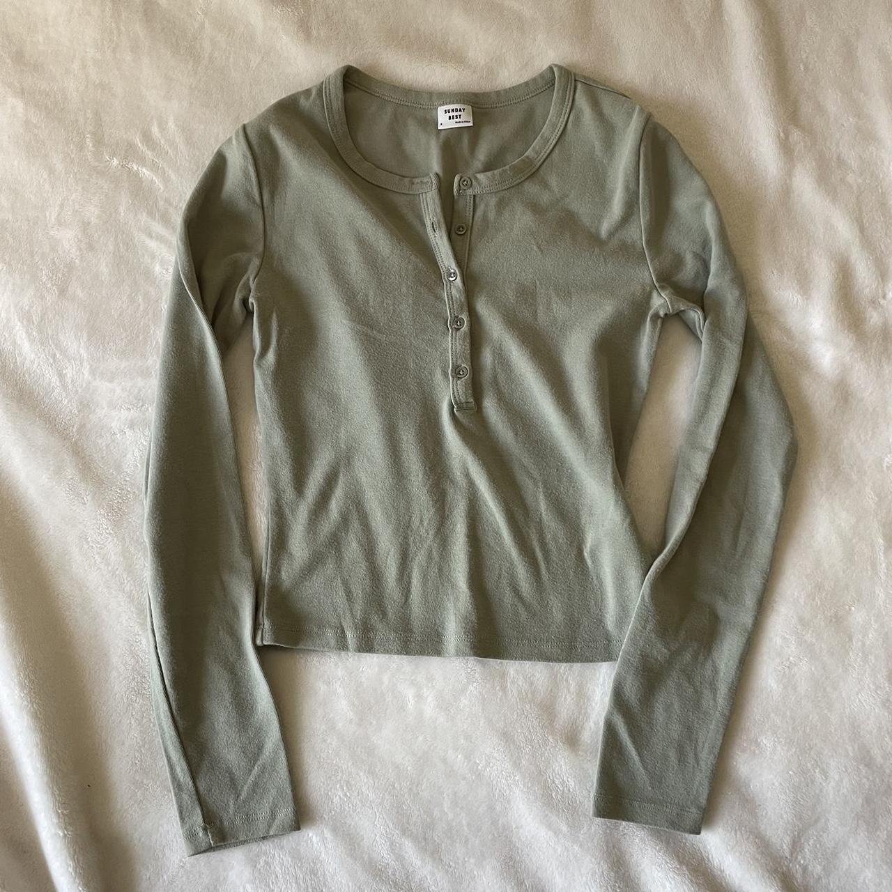 ARITZIA SUNDAY BEST henley long sleeve - not sure of... - Depop