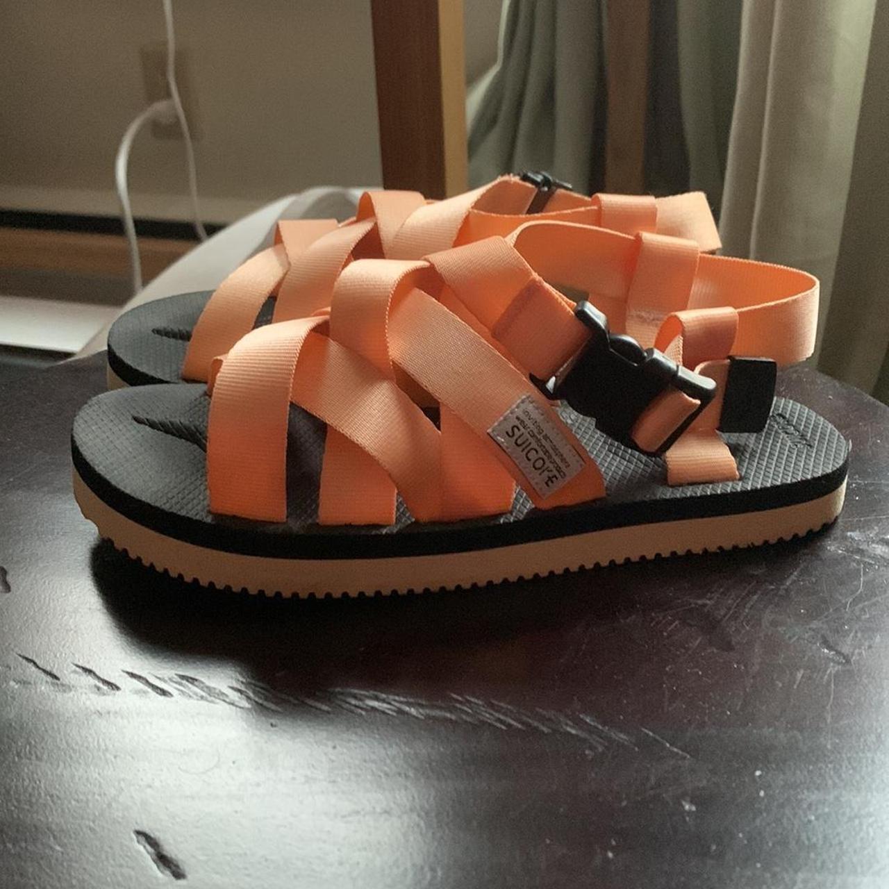 Suicoke Sama sandals in pink. Worn 2 3 times so Depop