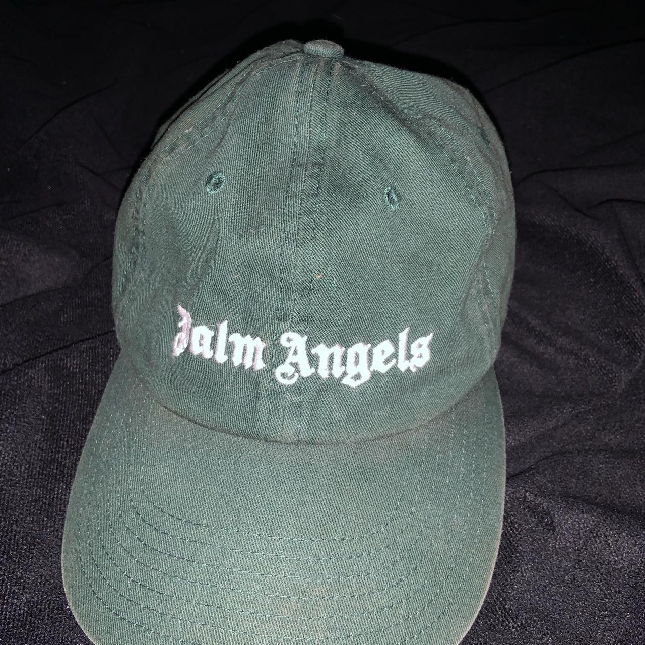 PALM ANGELS DARK GREEN BASEBALL CAP. Good condition... - Depop