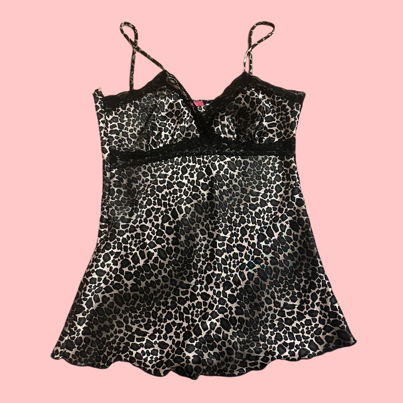 leopard print lace cami top #leopard #y2k #lacecami... - Depop