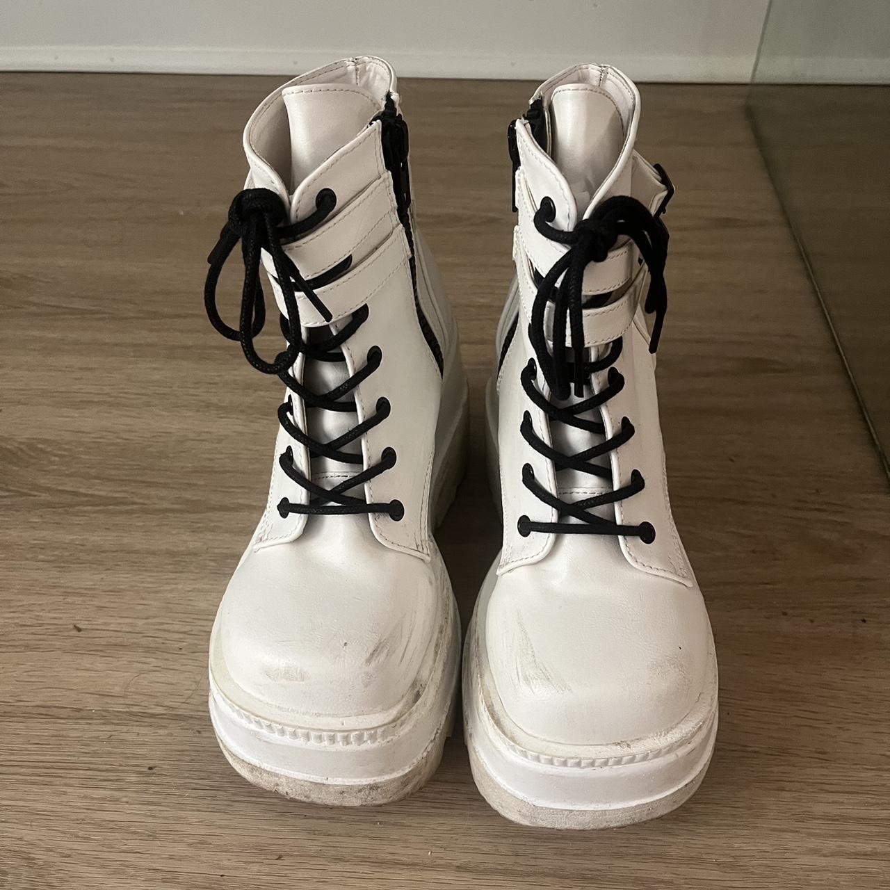 demonia white shoes