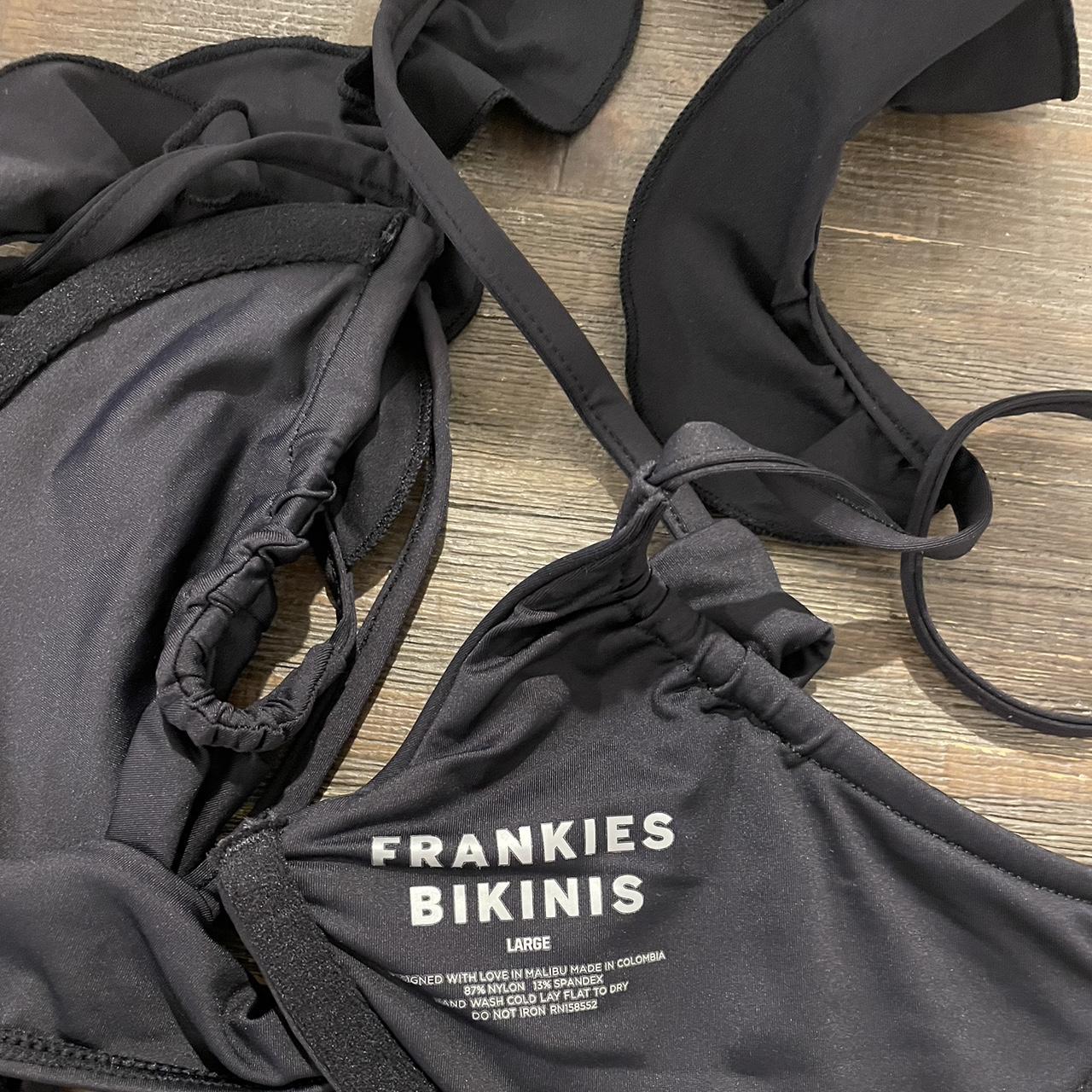 Frankies Bikinis Womens Black Bikini And Tankini Tops Depop