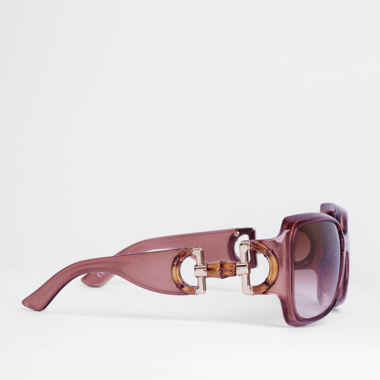 小物 00s archive GUCCI sunglasses bamboo y2k Vintage 2000's Brown Bamboo Horsebit | Depop