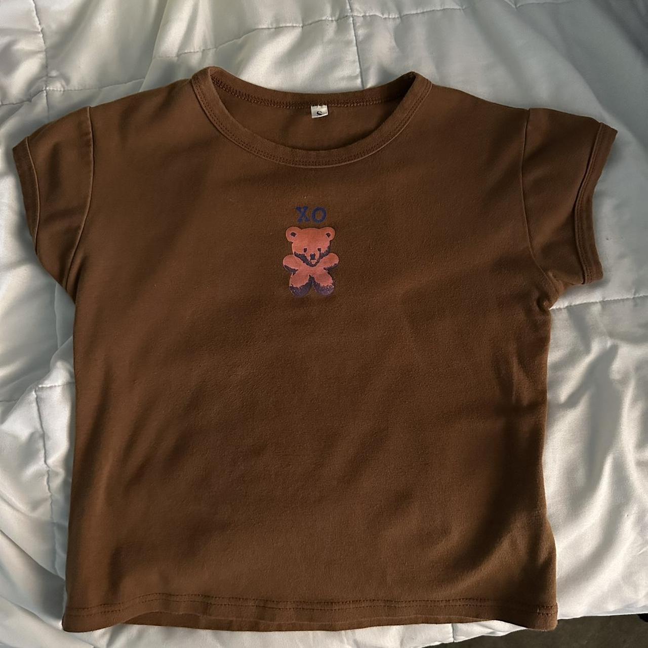 Unif teddy bear xo baby tee dupe. fits size xs/s but... - Depop