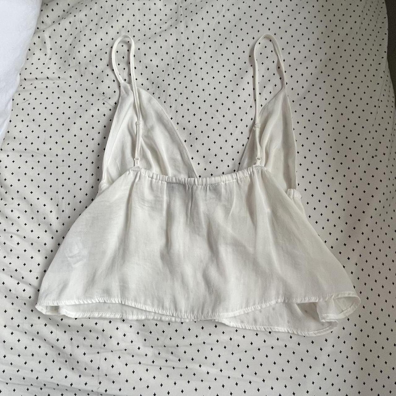 GLASSONS Strappy White Cami Size: 8 Excellent... - Depop
