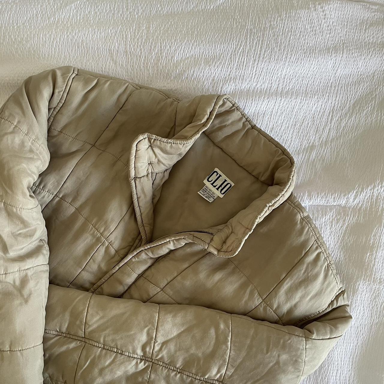 vintage tan quilted jacket free people jacket dupe... Depop