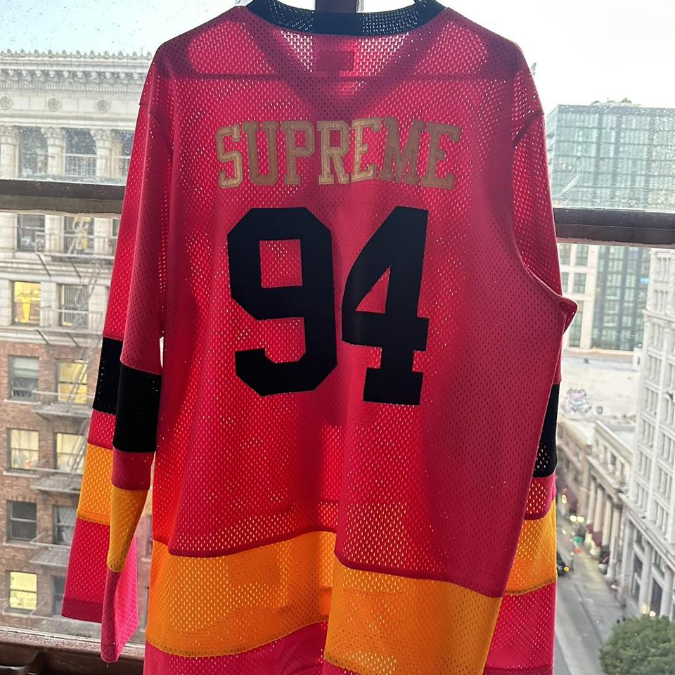 supreme ankh hockey jersey SS18 like new #supreme... - Depop