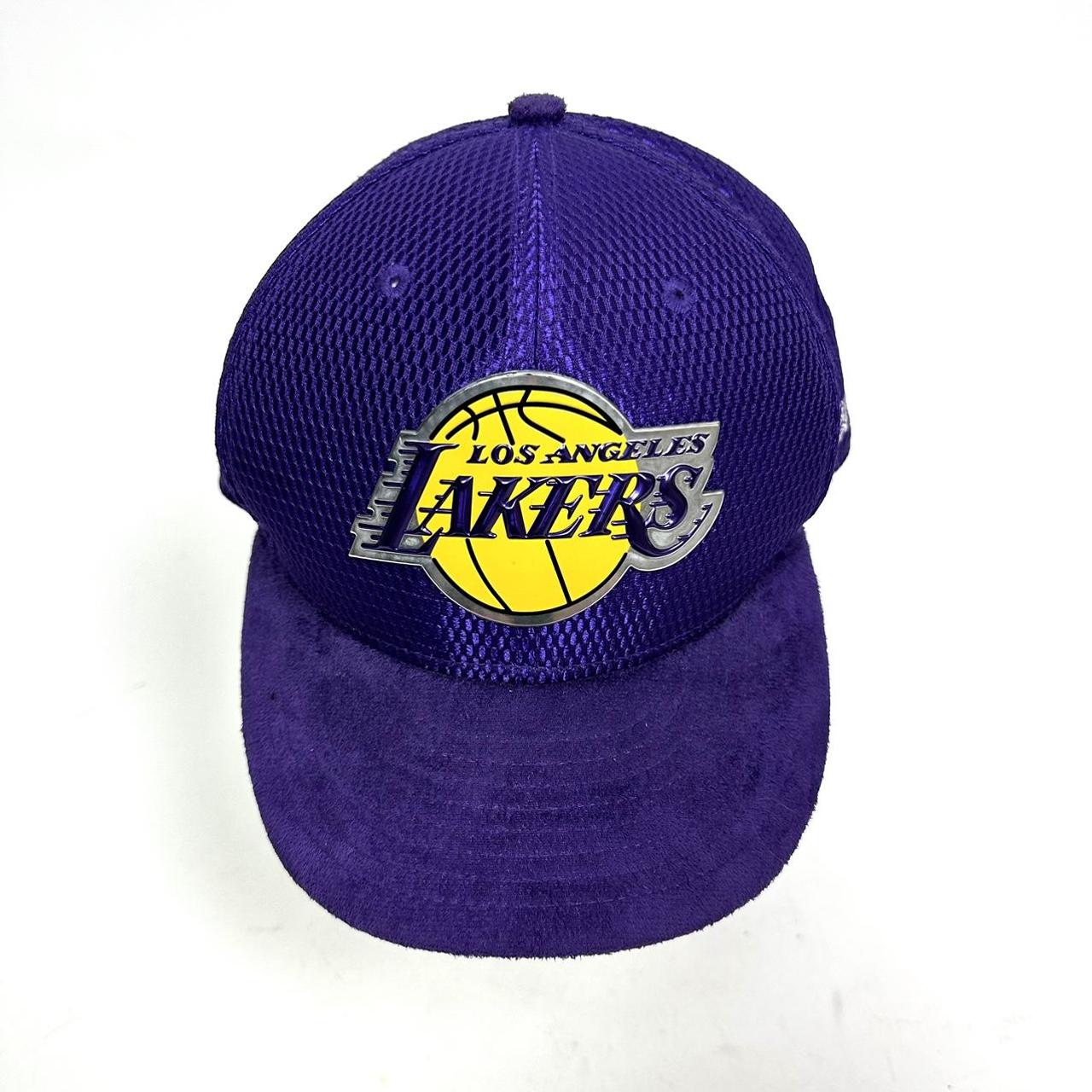 Men's New Era Purple Los Angeles Lakers Throwback T-Shirt Size: Small