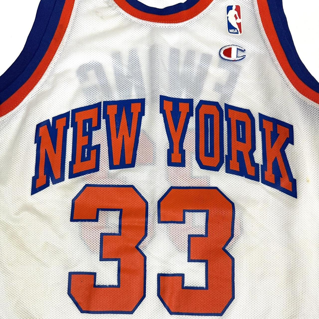 NBA NEW YORK KNICKS BASKETBALL SHIRT JERSEY CHAMPION #33 PATRICK EWING