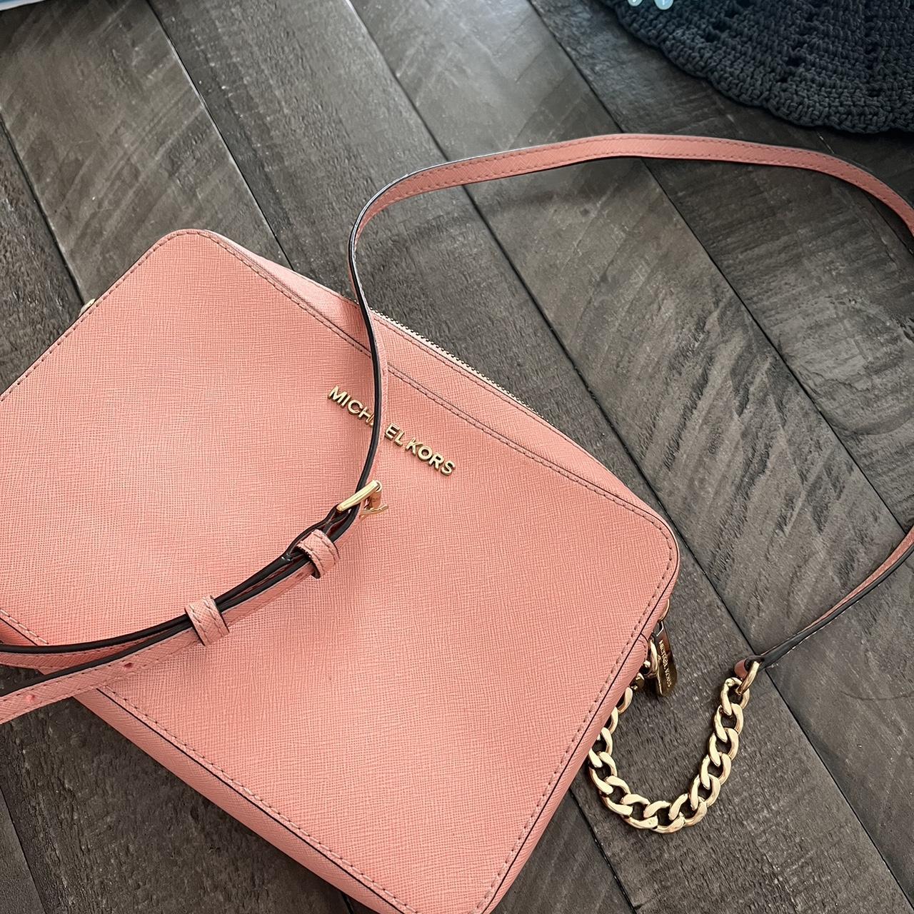 Blush Leather Michael Kors hobo bag. Gently used.  - Depop