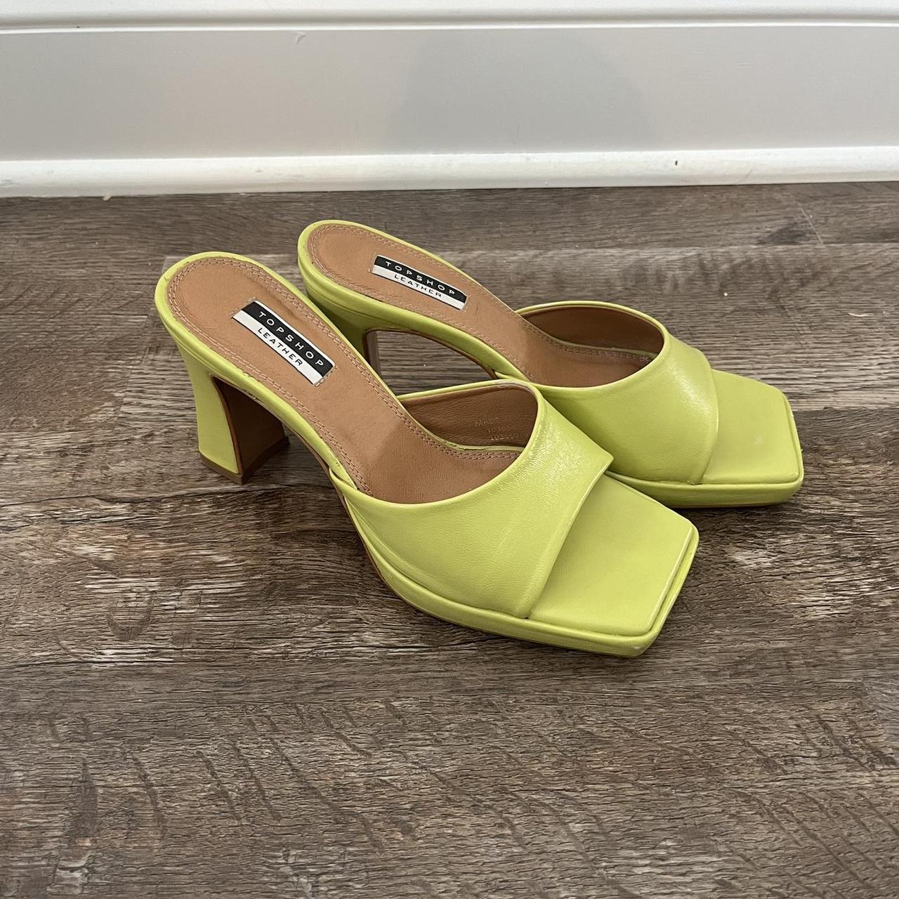 Topshop best sale green mules