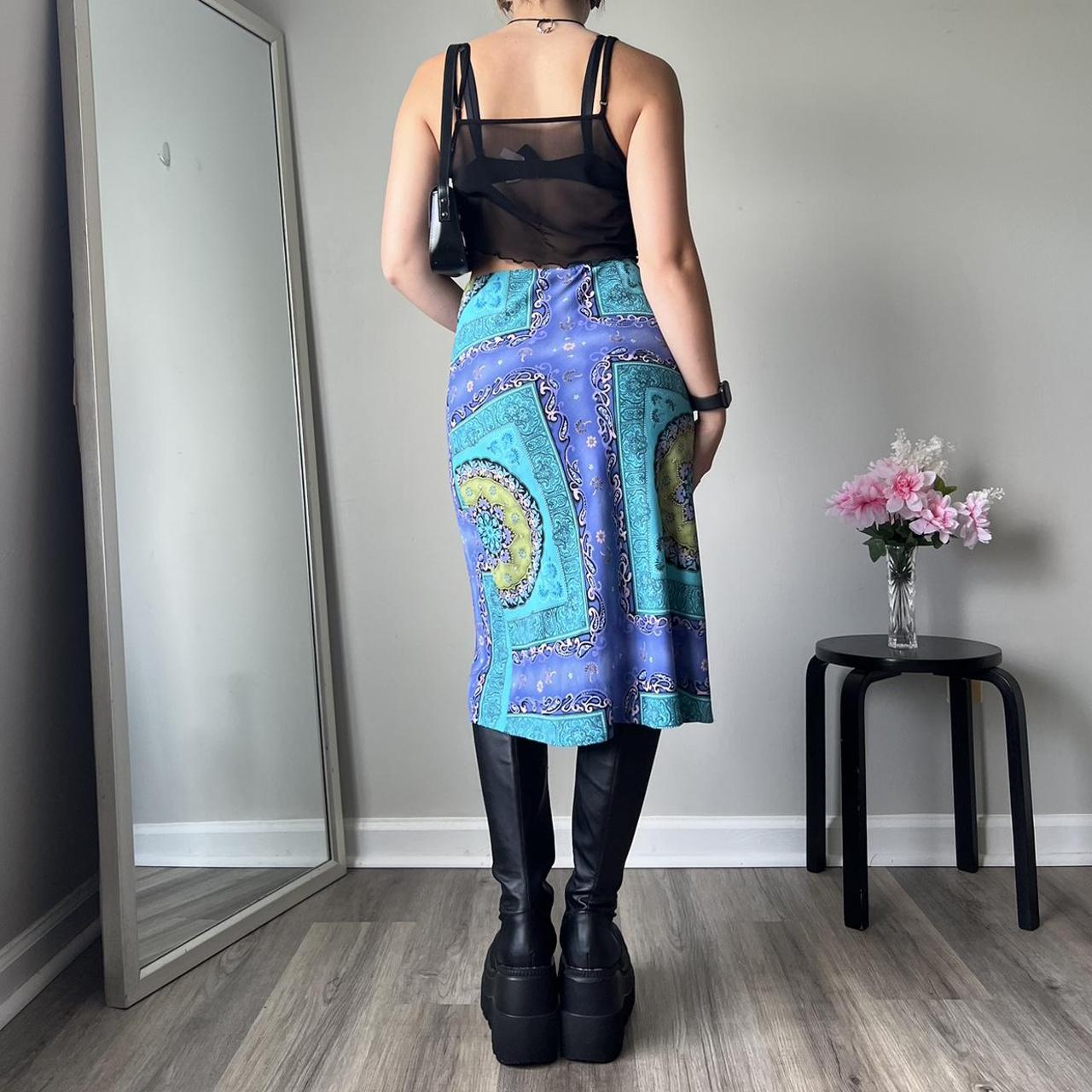 Vintage 90’s Bandana MIDI Skirt •Brand Studio C... Depop